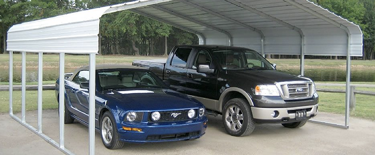 A couple of cars parked in a parking lot.